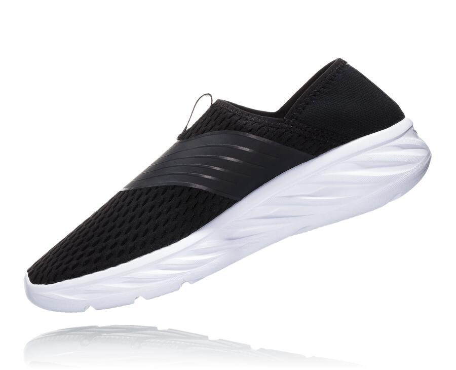 Sandals Womens - Hoka One One ORA Recovery - Black/White - MSVRJWO-27